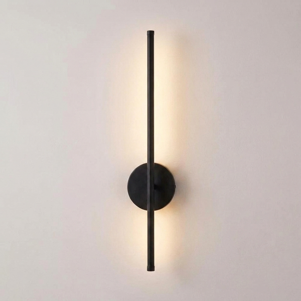 Battery Operated LED Lights Linear Wall Sconce 20 Inch Magnetic Dimmable Rechargeable Bar Black Gold