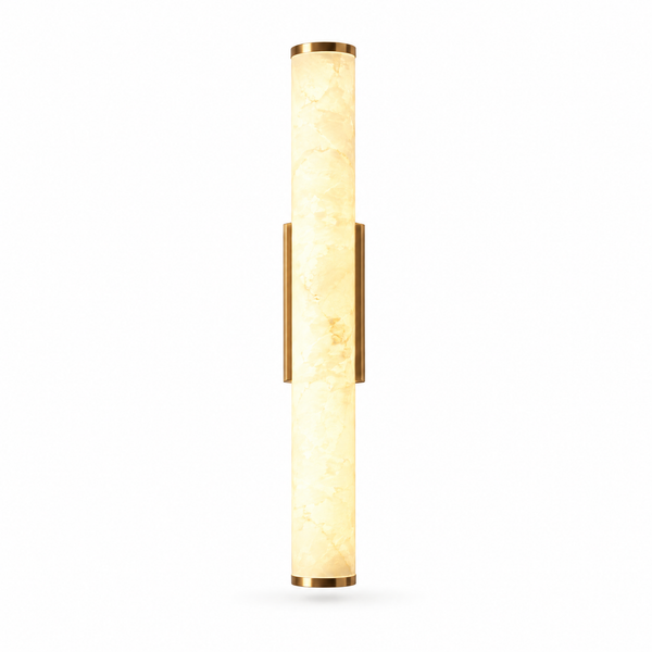 Warm White LED Wall Light Cylinder Linear Sconce Copper Accents Indoor Lighting