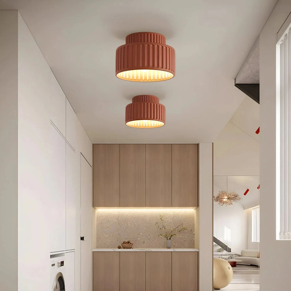 Kami Sculpted Resin Ceiling Light – view 2