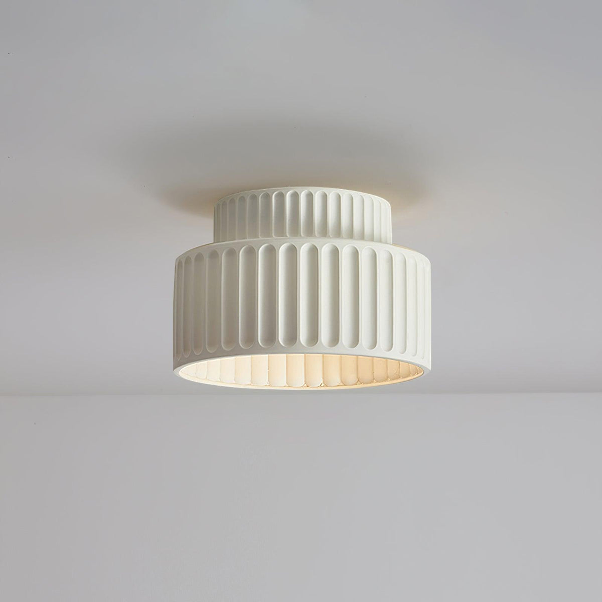 Kami Sculpted Resin Ceiling Light – White