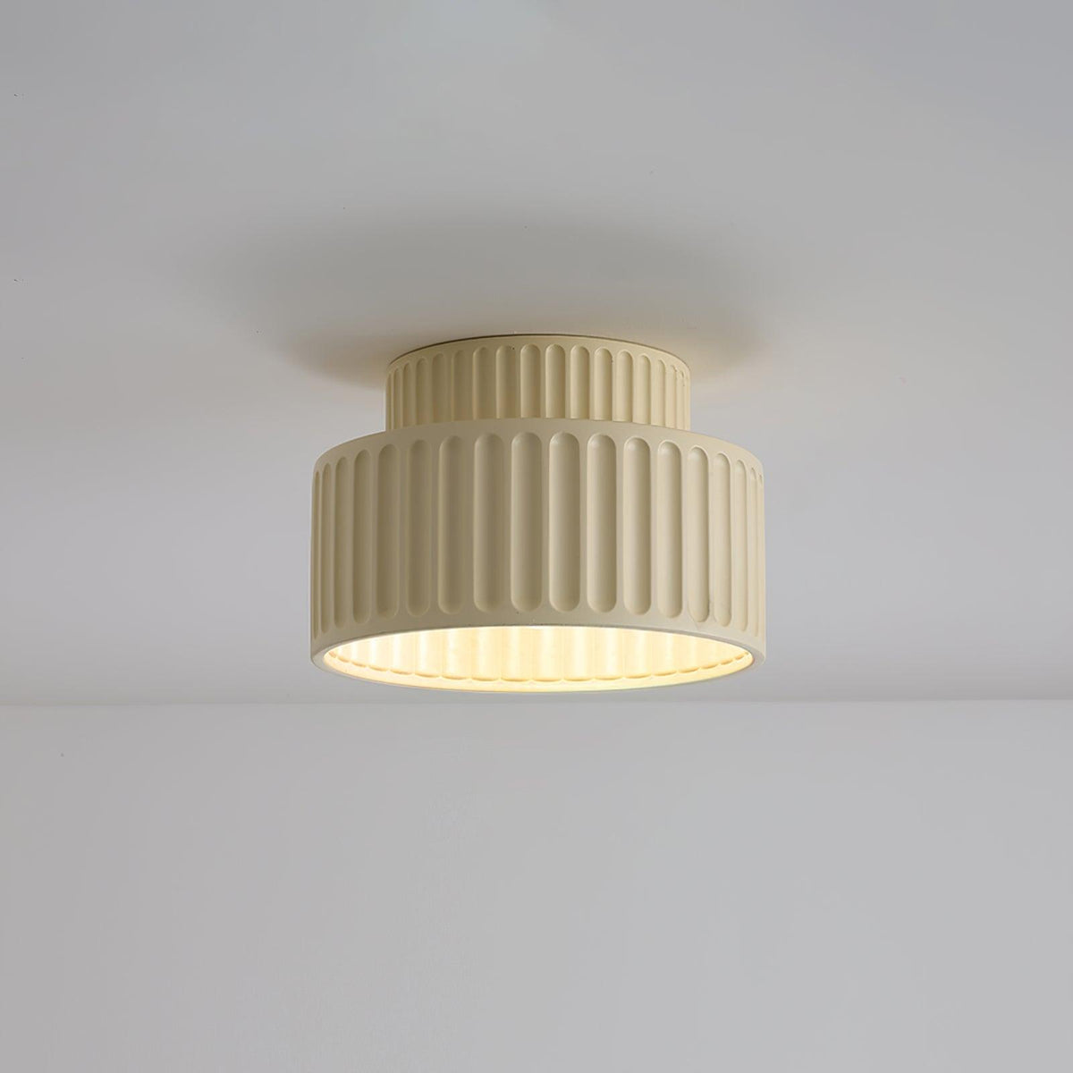 Kami Sculpted Resin Ceiling Light – Beige