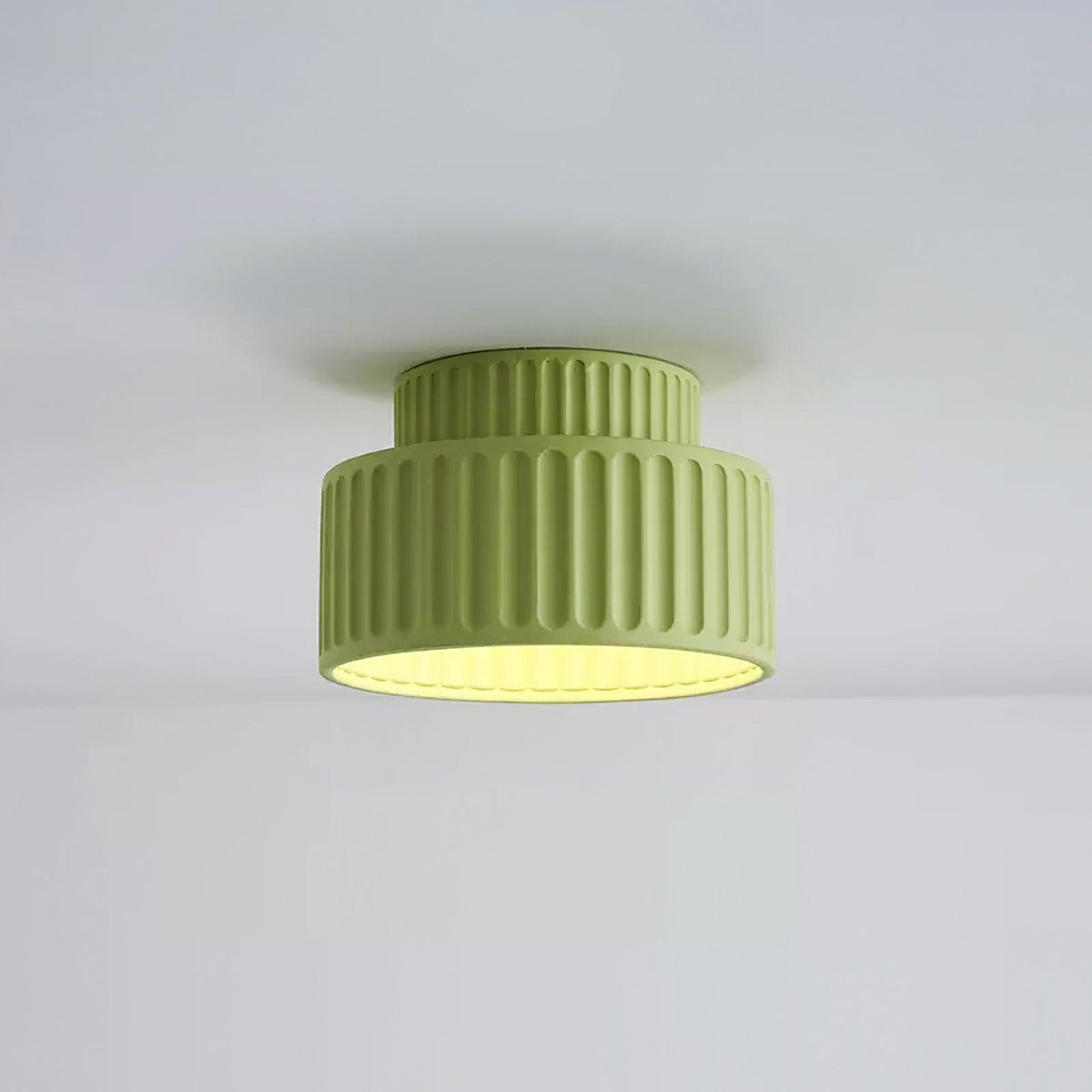 Kami Sculpted Resin Ceiling Light – Green