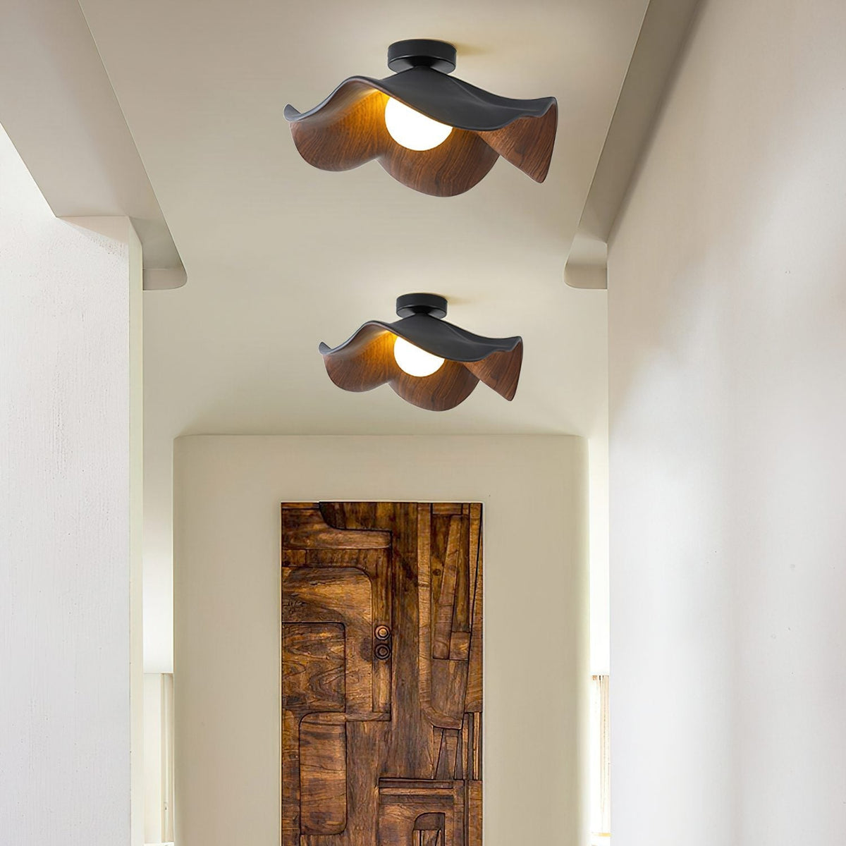Lotus Leaf Wood Ceiling Light – view 11