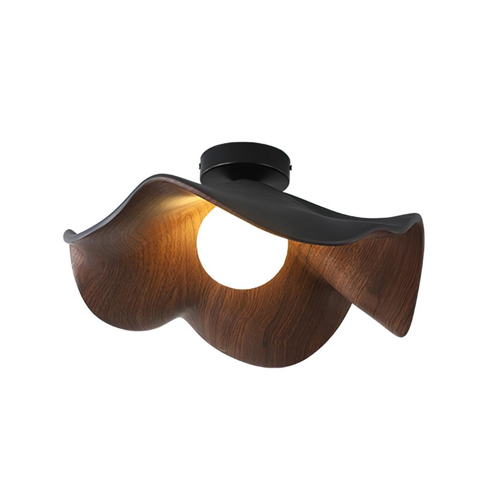 Lotus Leaf Wood Ceiling Light – view 4