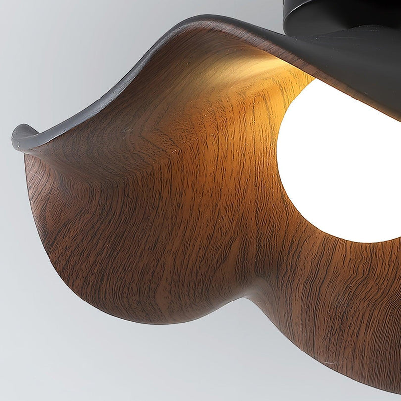 Lotus Leaf Wood Ceiling Light – view 7
