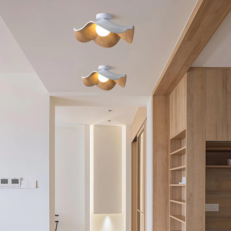 Lotus Leaf Wood Ceiling Light – view 8