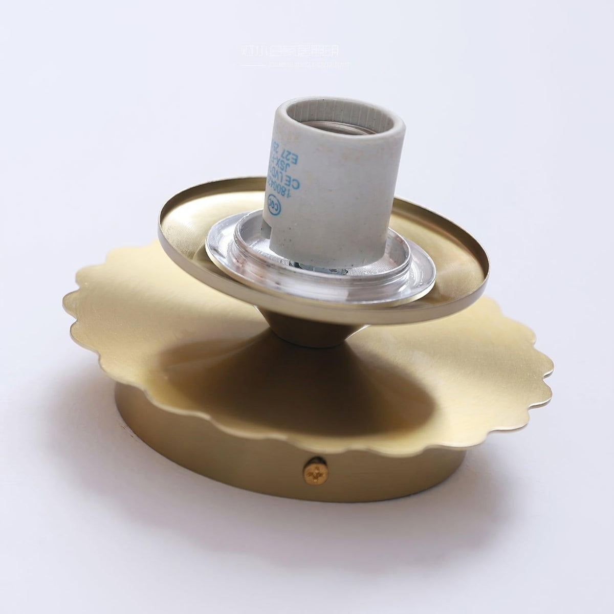 Marshmallow sconce gold finish lifestyle photo