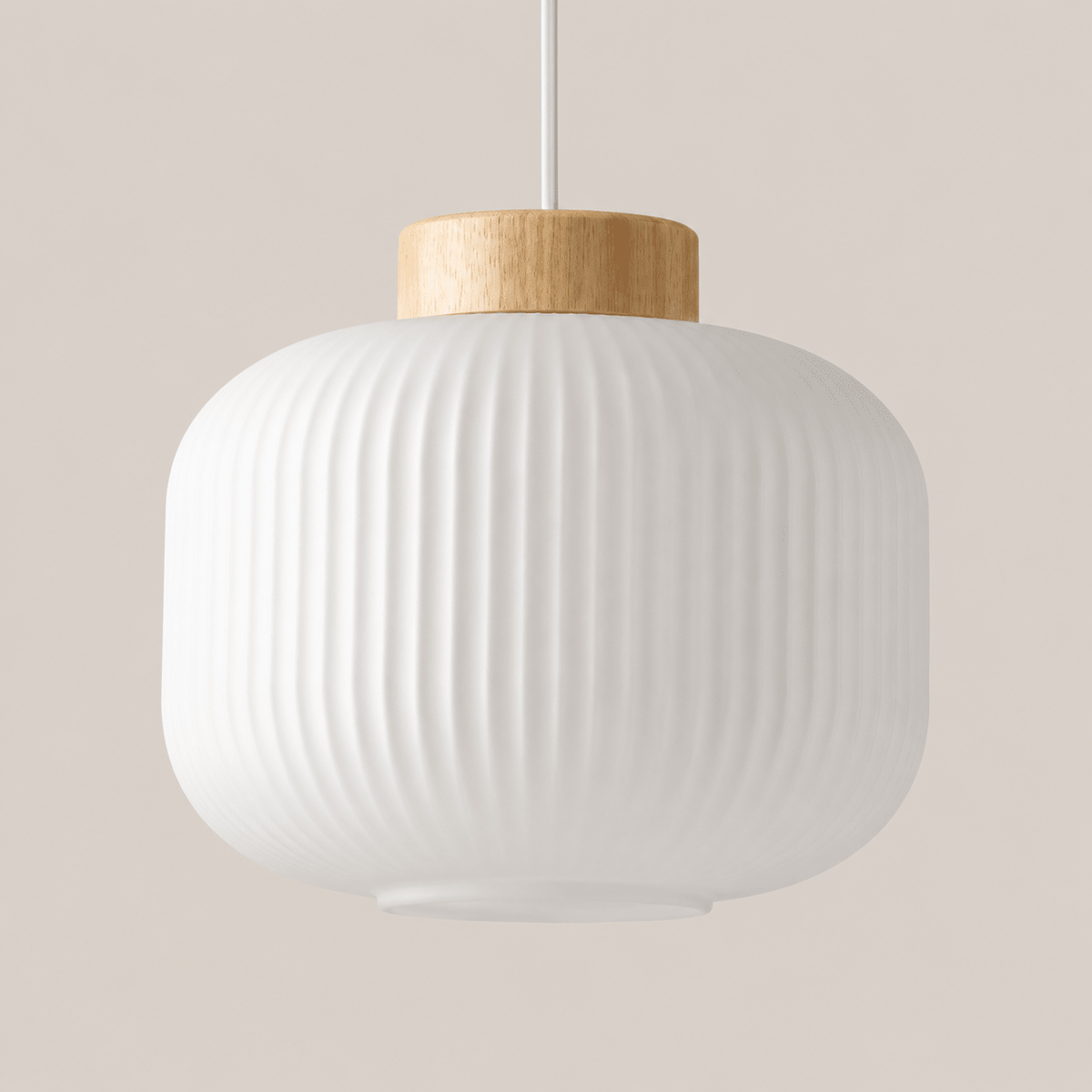 Mei | Ribbed Glass Lantern Pendant - Luma House