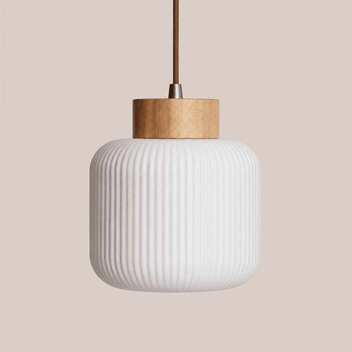 Mei | Ribbed Glass Lantern Pendant - Luma House