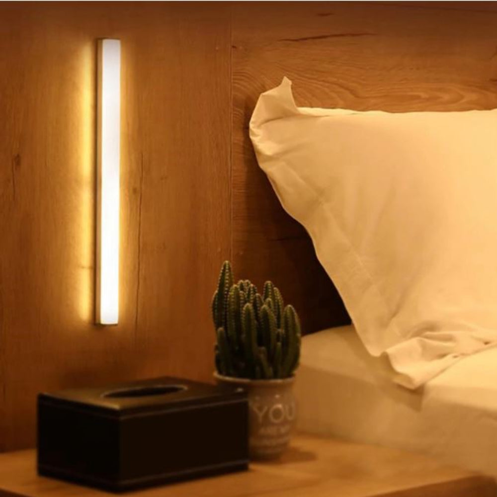Motion Sensor Night Light Wireless LED Under Bed Bar Rechargeable Closet Stair Lamp