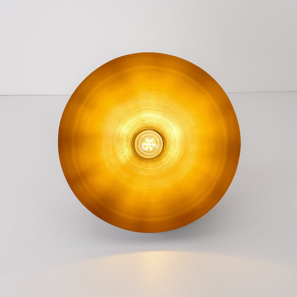 Black and Gold Ceiling Light Dome Shade Flush Mount 1-Light Indoor Fixture