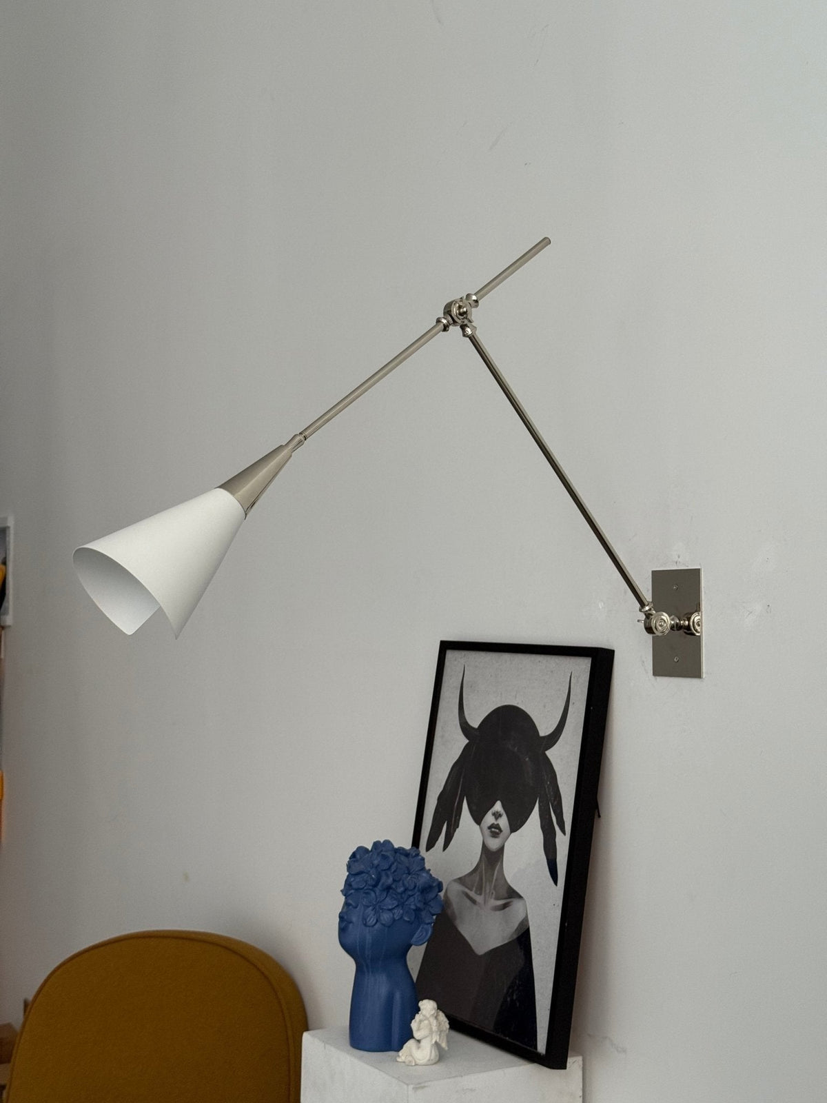 Scale reference with human hand near fixture