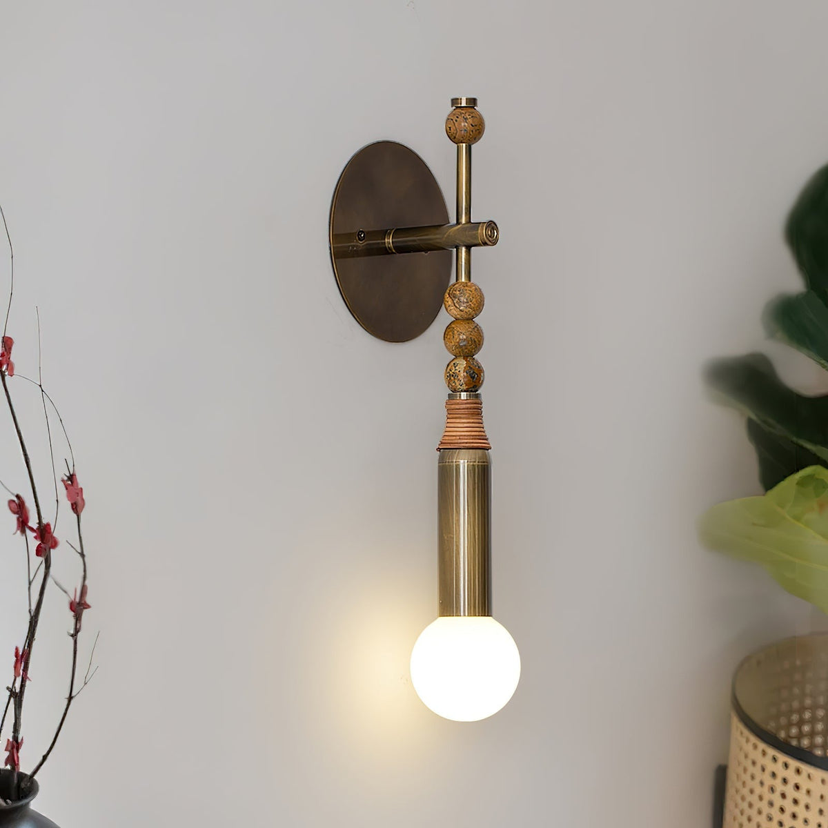 Torto sconce in bedroom, lifestyle photograph
