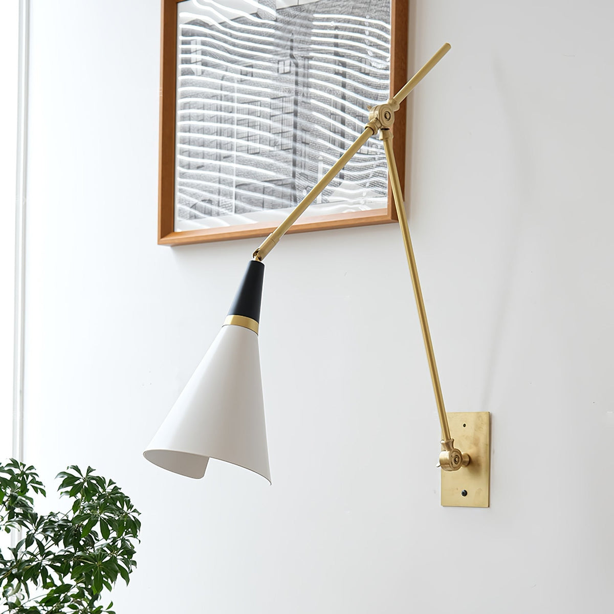 Wall bracket and hardwired mounting system for sconce