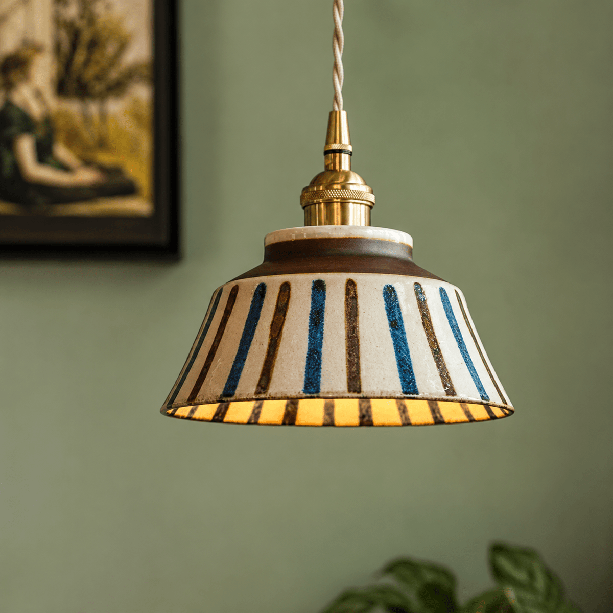 Wei | Retro Ceramic Pendant Light - Luma House