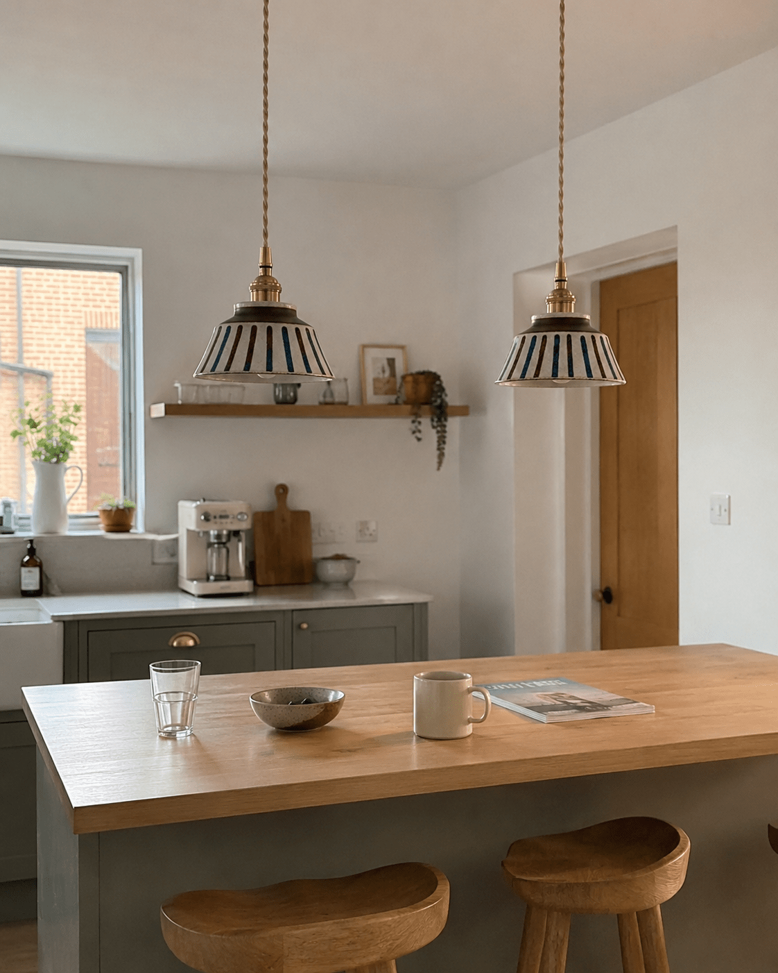 Wei | Retro Ceramic Pendant Light - Luma House