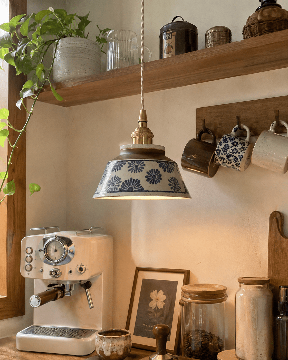Wei | Retro Ceramic Pendant Light - Luma House