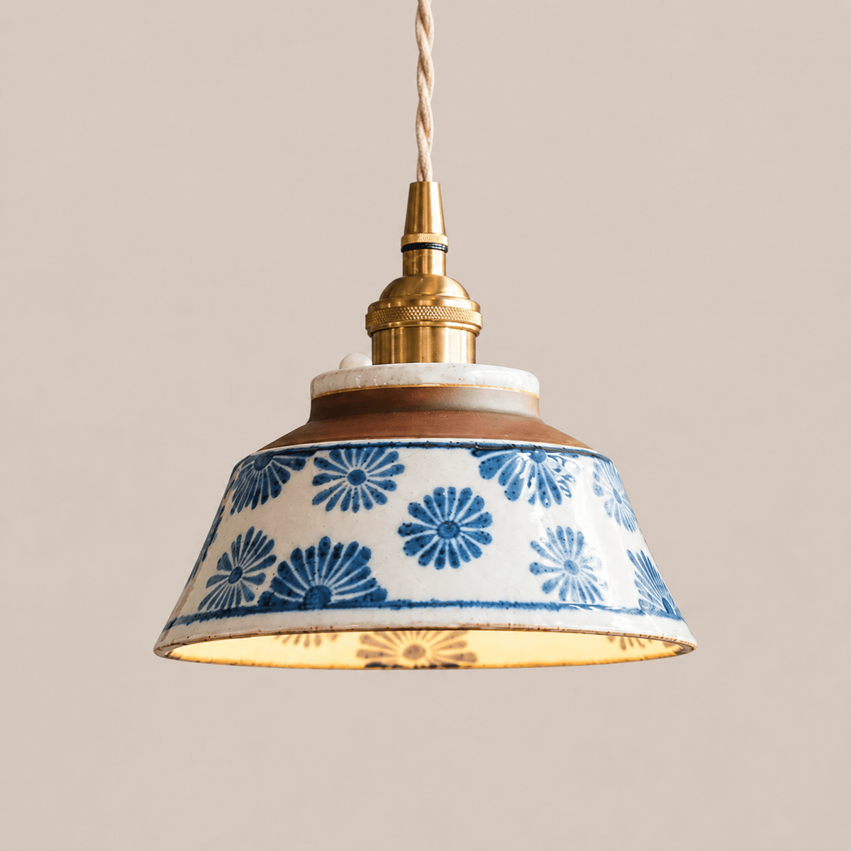 Wei | Retro Ceramic Pendant Light - Luma House