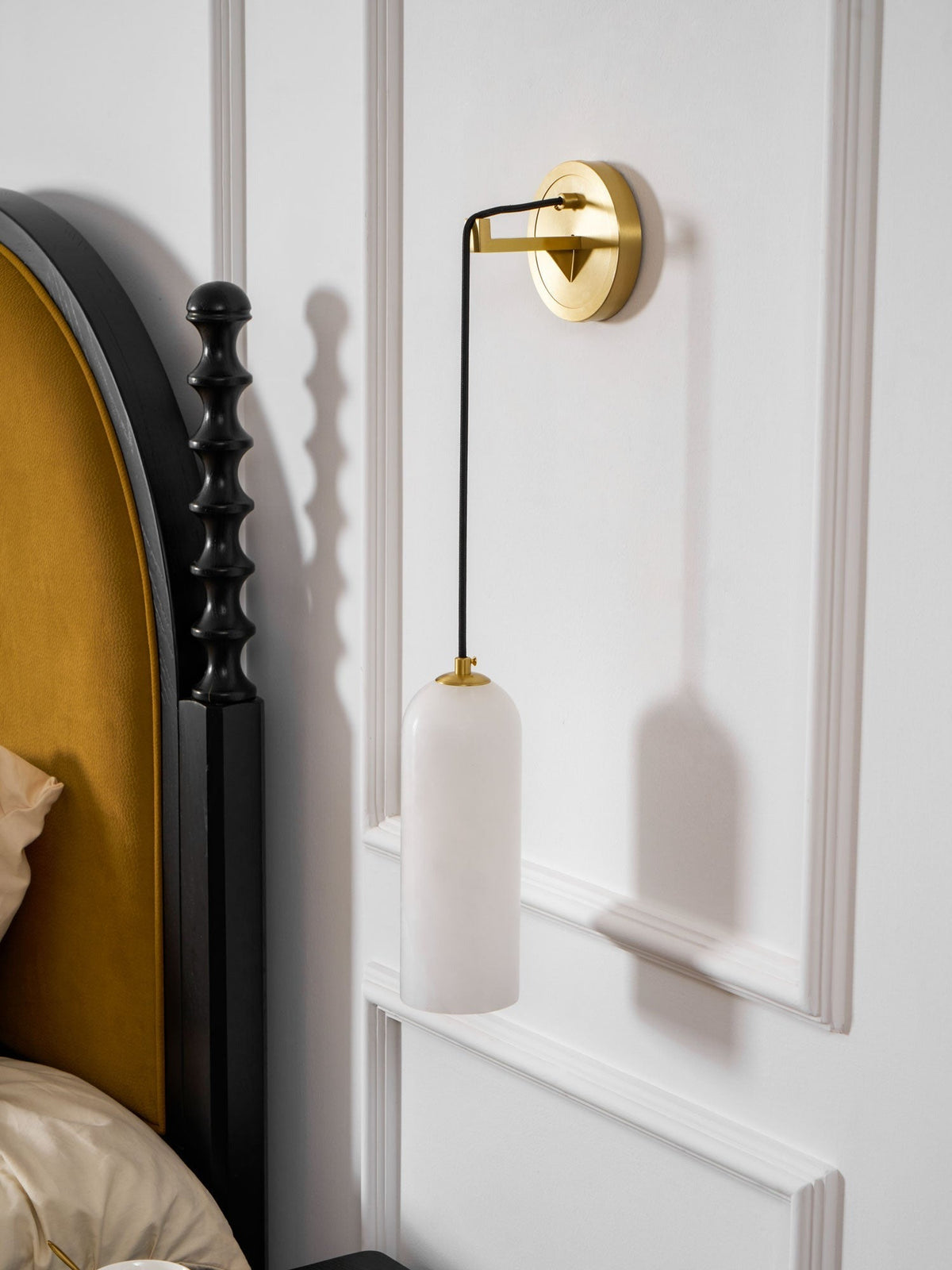 Zêzere alabaster wall sconce, modern minimal styling