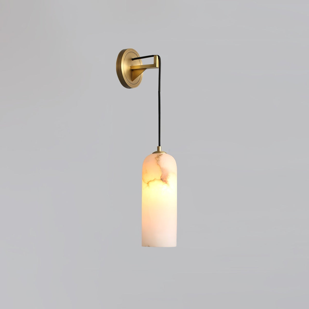 Zêzere wall sconce with polished brass finish detail shot